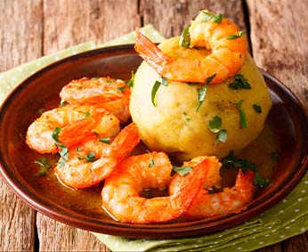 Mofongo con Camarones